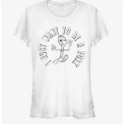 New ✔️ Disney Pixar Toy Story 4 I Don't Belong 👧 Girls White T-Shirt 🧨