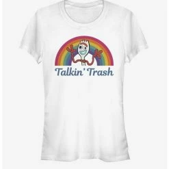 New 🔥 Disney Pixar Toy Story 4 Talkin' Trash 👧 Girls White T-Shirt 😉