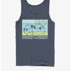 Cheapest ✔️ Disney Pixar Toy Story 4 Ducky And Bunny Navy Blue Tank Top 🌟