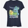 Brand new 😀 Disney Pixar Toy Story 4 Stick With Us 👧 Girls Navy Blue T-Shirt ✔️