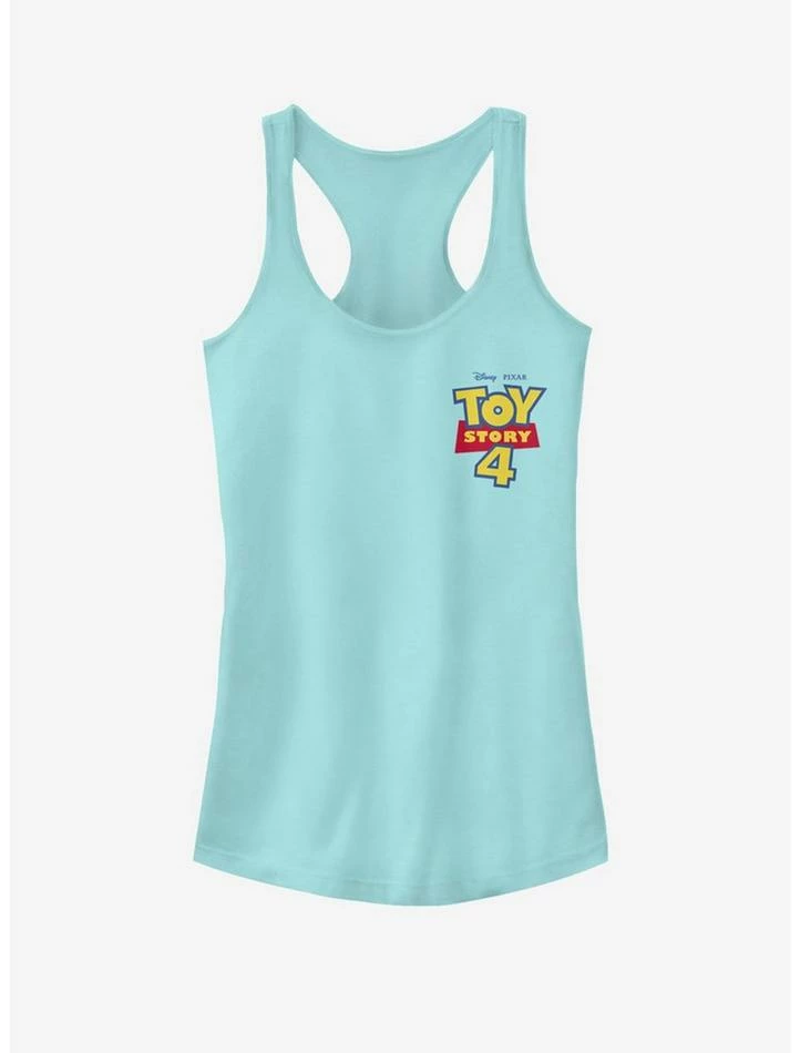Buy ๐ Disney Pixar Toy Story 4 Chest Color Logo ๐ง Girls Cancun Blue Tank Top โจ