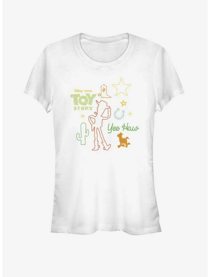 Discount ๐ Disney Pixar Toy Story 4 Folk Story ๐ง Girls White T-Shirt โค๏ธ