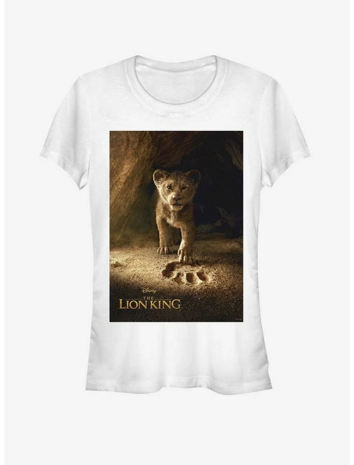 Flash Sale ๐งจ Disney The Lion King 2019 Simba Poster ๐ง Girls White T-Shirt ๐ฅฐ - Image 4