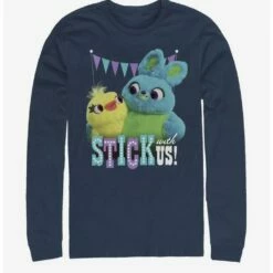 Outlet 🎁 Disney Pixar Toy Story 4 Stick With Us Navy Blue Long-Sleeve T-Shirt 🌟