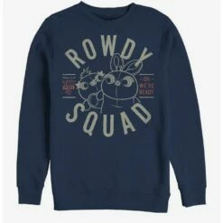 Cheapest 🥰 Disney Pixar Toy Story 4 Rowdy Squad Navy Blue Sweatshirt 🎁