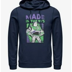 Coupon 🥰 Disney Pixar Toy Story 4 Nineties Buzz Navy Blue Hoodie 😀