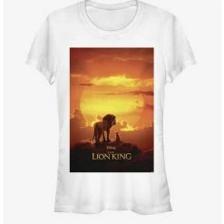 Wholesale ⭐ Disney The Lion King 2019 Pride Rock Poster 👧 Girls White T-Shirt 🥰