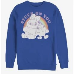 Best Pirce 😍 Disney Pixar Toy Story 4 Rainbow Pals Royal Blue Sweatshirt 🌟
