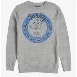 Wholesale 🎉 Disney Pixar Toy Story 4 Forky Back Heathered Sweatshirt 👍