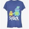 Hot Sale 👏 Disney Pixar Toy Story 4 Stuck With Us 👧 Girls Royal Blue T-Shirt 🥰