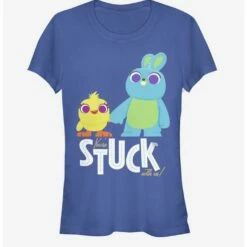 Hot Sale 👏 Disney Pixar Toy Story 4 Stuck With Us 👧 Girls Royal Blue T-Shirt 🥰