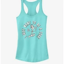 Deals 👏 Disney Pixar Toy Story 4 I Don't Belong 👧 Girls Cancun Blue Tank Top 🎁