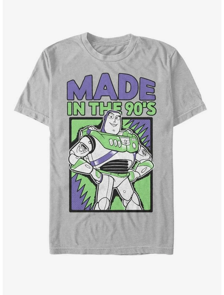 Outlet ❤️ Disney Pixar Toy Story 4 Nineties Buzz Silver T-Shirt 👍