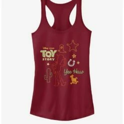 Hot Sale ❤️ Disney Pixar Toy Story 4 Folk Story 👧 Girls Scarlet Red Tank Top 👍