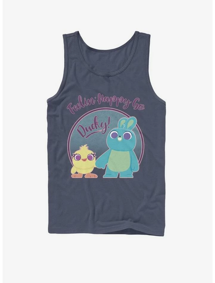 Deals ๐ Disney Pixar Toy Story 4 Ducky Bunny Pastel Navy Blue Tank Top โ๏ธ