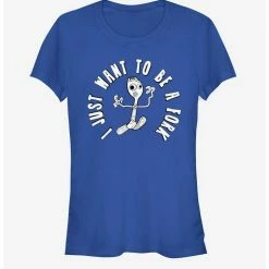 New 😉 Disney Pixar Toy Story 4 I Don't Belong 👧 Girls Royal Blue T-Shirt 😉