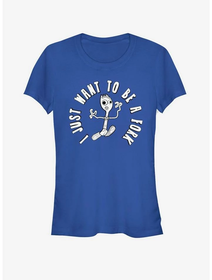 New 😉 Disney Pixar Toy Story 4 I Don't Belong 👧 Girls Royal Blue T-Shirt 😉