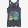 Discount ❤️ Disney Pixar Toy Story 4 Ducky Bunny Pastel 👧 Girls Navy Blue Heathered Tank Top 🤩