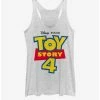 Top 10 🔥 Disney Pixar Toy Story 4 Full Color Logo 👧 Girls White Heathered Tank Top 💯