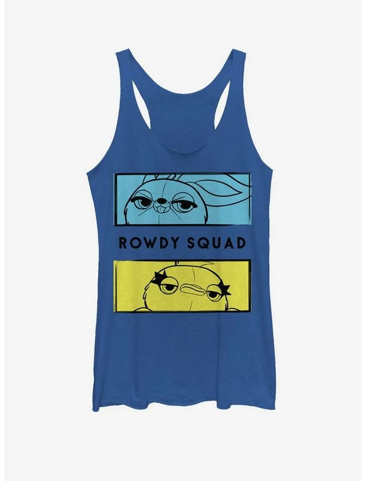 Best Sale โ๏ธ Disney Pixar Toy Story 4 Rowdy Boxes ๐ง Girls Heathered Royal Blue Tank Top ๐