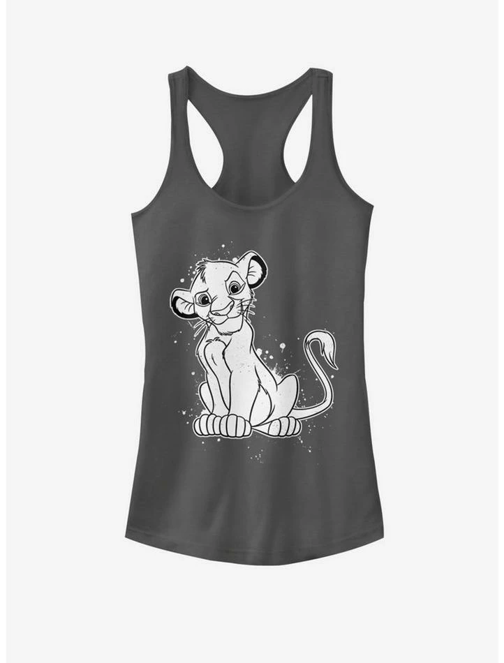 Best Pirce 🌟 Disney The Lion King Simba Splatter 👧 Girls Tank ❤️