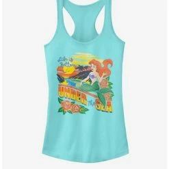 Best Pirce 💯 Disney The Little Mermaid Festive 👧 Girls Tank 😉