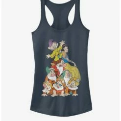 Flash Sale 😀 Disney Snow White Distressed Squad Dwarf Stack 👧 Girls Tank 😀