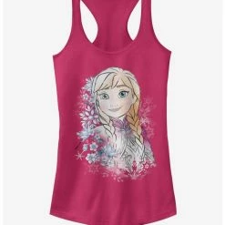 Outlet 👏 Disney Frozen Anna Flowers 👧 Girls Tank 🌟