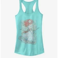 Cheap 🎁 Disney Pixar Brave Watercolor Brave 👧 Girls Tank 😉