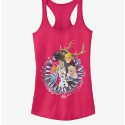 Budget 🌟 Disney Frozen Wreath Group 👧 Girls Tank 🔥
