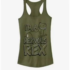 Flash Sale 👏 Disney Pixar Toy Story Nervous Rex 👧 Girls Tank 😀
