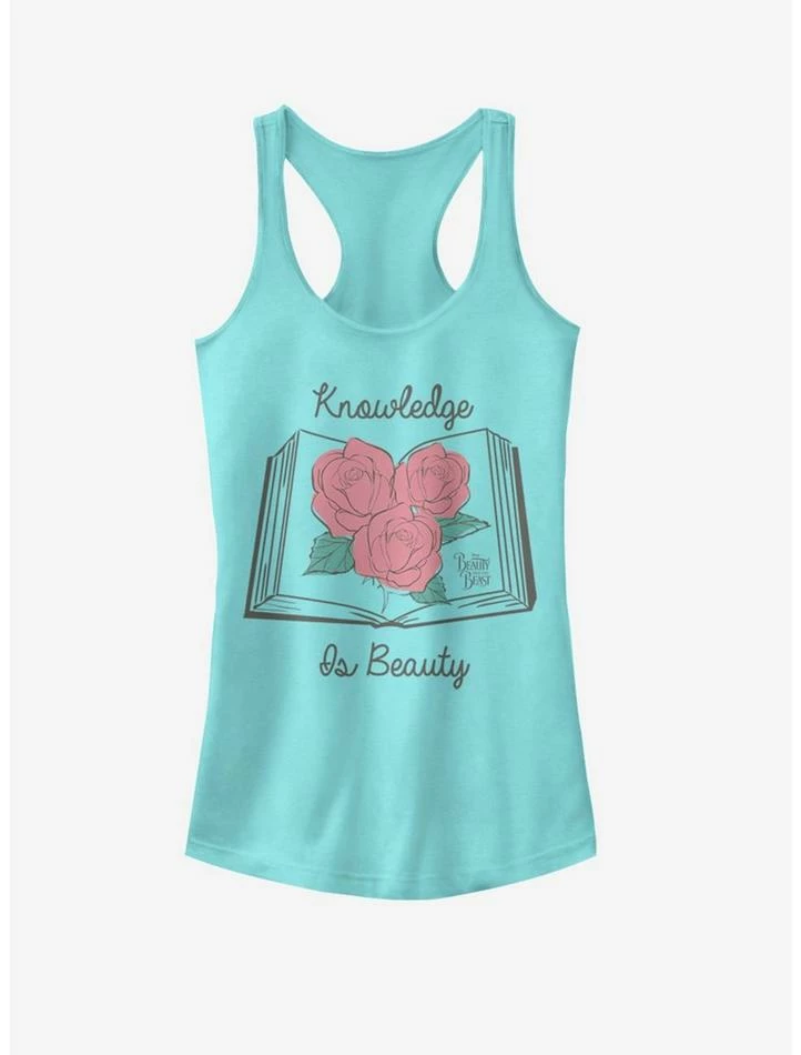 Brand new 🔔 Disney Beauty and the Beast Knowledge Is Beauty 👧 Girls Tank 😀