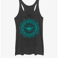 Buy 🛒 Disney Aladdin Lamp Mandala - TEAL INK 👧 Girls Tank ⌛