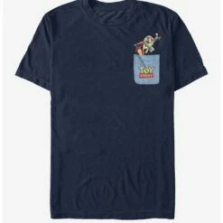 Buy โ Disney Pixar Toy Story Buzz Woody Faux Pocket T-Shirt ๐ฏ