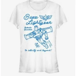 New 🔥 Disney Pixar Toy Story Buzz Line Art 👧 Girls T-Shirt ✨