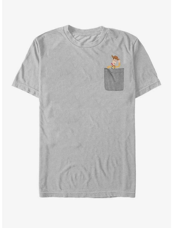 New 🔔 Disney Pixar Toy Story Woody Faux Pocket T-Shirt 🔔 - Image 3