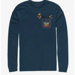 Cheapest 😍 Disney Pixar Toy Story Slinky 🐕 Dog Faux Pocket Long-Sleeve T-Shirt 🎉