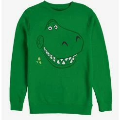 Best Pirce 👍 Disney Pixar Toy Story Rex Big Face Sweatshirt 😍