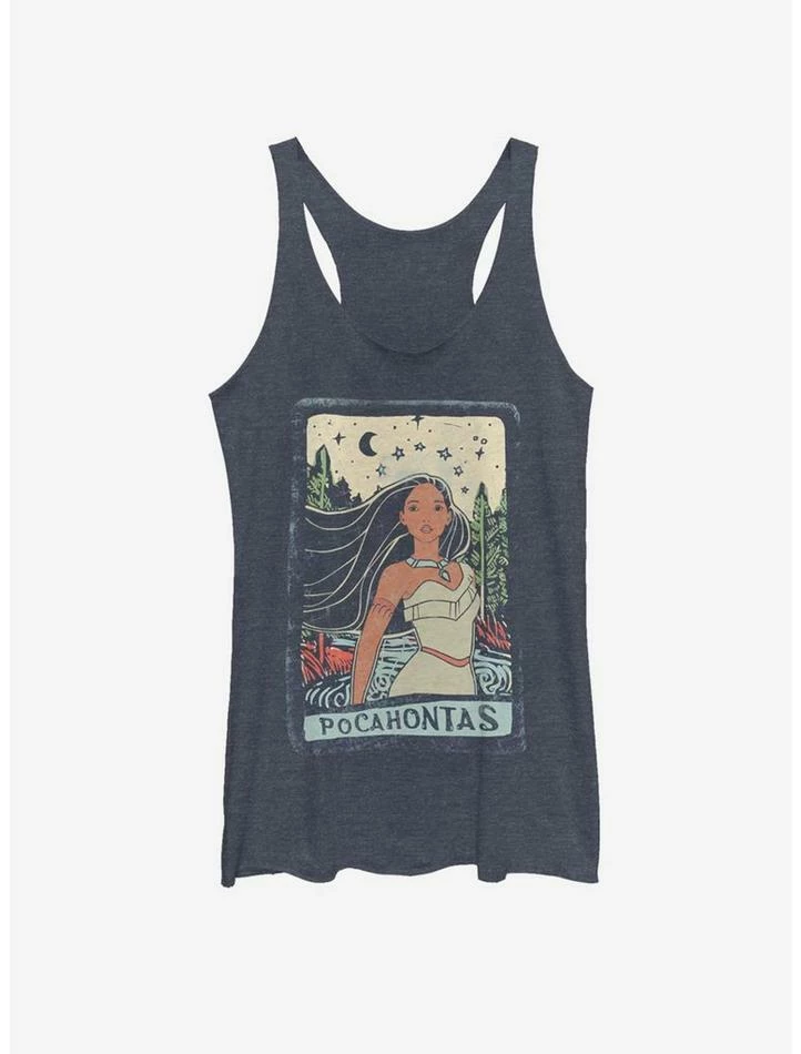 Coupon 🤩 Disney Pocahontas Pocahontas Block Bottom Text 👧 Girls Tank ✨
