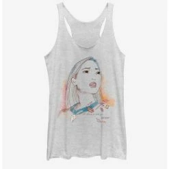Coupon 👏 Disney Pocahontas Watercolor Pocahontas 👧 Girls Tank 👍