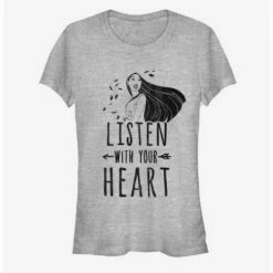 New ✔️ Disney Pocahontas Listen With Your Heart Pocahontas 👧 Girls T-Shirt 😀