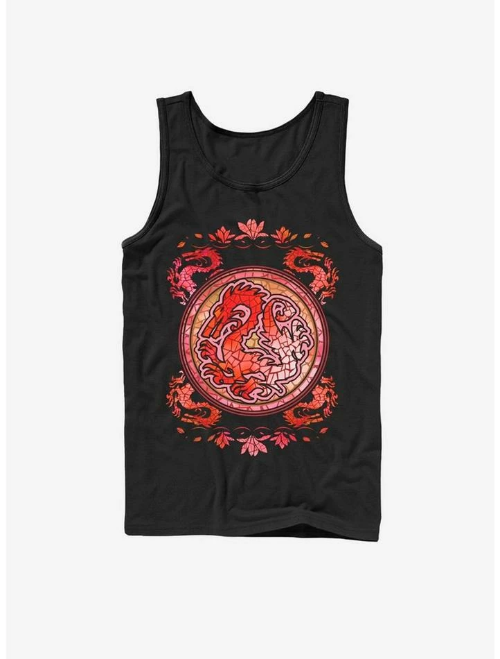 Top 10 ๐ Disney Mulan Mushu Stained Glass Tank ๐