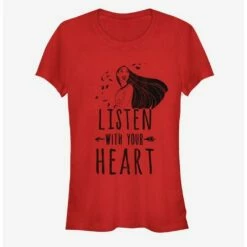 Best reviews of 🔥 Disney Pocahontas Listen With Your Heart Pocahontas 👧 Girls T-Shirt 🔥