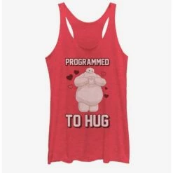 Budget ✔️ Disney Big Hero 6 Programmed To Hug 👧 Girls Tank ✔️