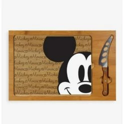 Flash Sale 🤩 Disney Mickey Mouse Icon Glass Top Serving Tray & Knife Set 🧨