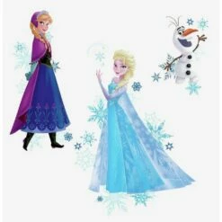 Discount 🔔 Disney Frozen Anna, Elsa, And Olaf Peel And Stick Giant Wall Decals 👏