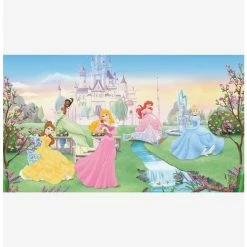Outlet 🤩 Disney Princesses Dancing Chair Rail Prepasted Mural ⭐