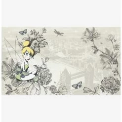 Best Sale 😉 Disney Fairies Tinker Bell Vintage Chair Rail Prepasted Mural 🔥