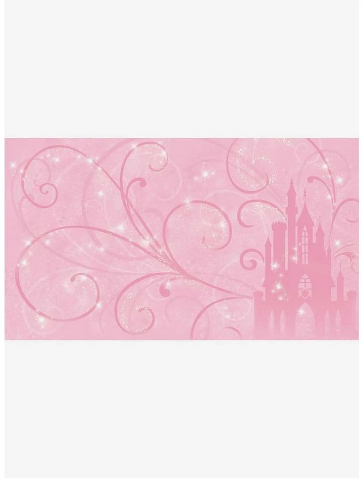 Cheap 🌟 Disney Princess Scroll Castle Chair Rail Prepasted Mural 🎉