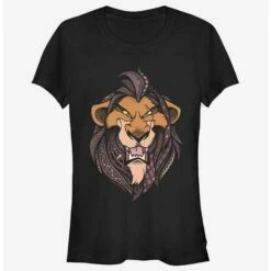 New ⌛ Lion King Grinning Scar Face 👧 Girls T-Shirt 👍